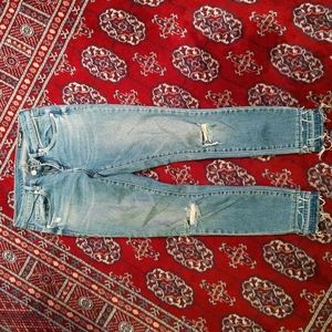 Blank NYC distressed skinny crop jeans